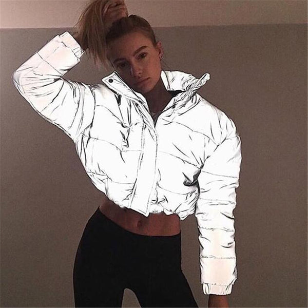 Cropped Reflective Jacket