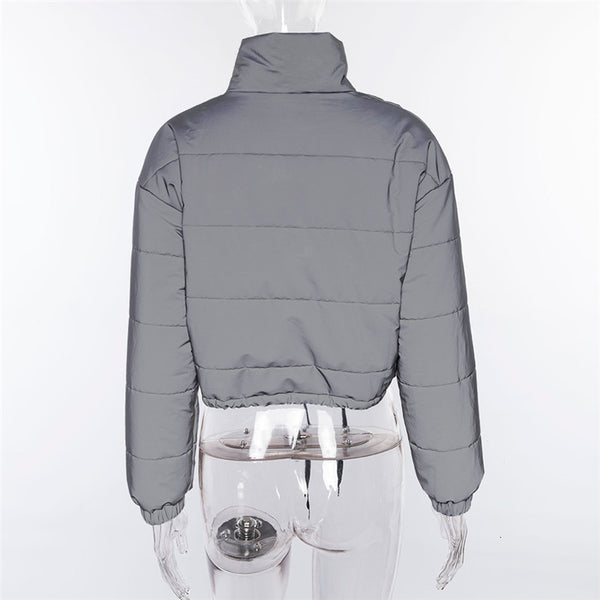 Cropped Reflective Jacket