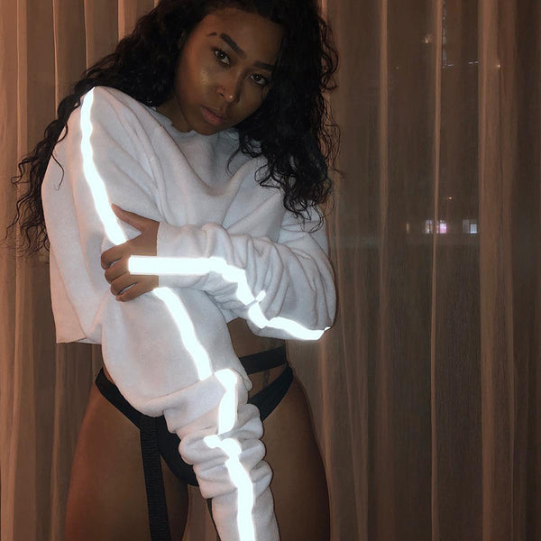 Oversized Reflective Sweatshirt